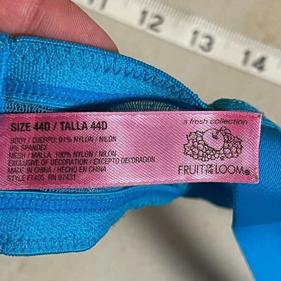 Fruit of the Loom Blue Polka Dot 44D - Picture 6 of 8